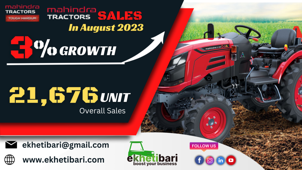 Mahindra And Mahindra tractor sales report August 2023